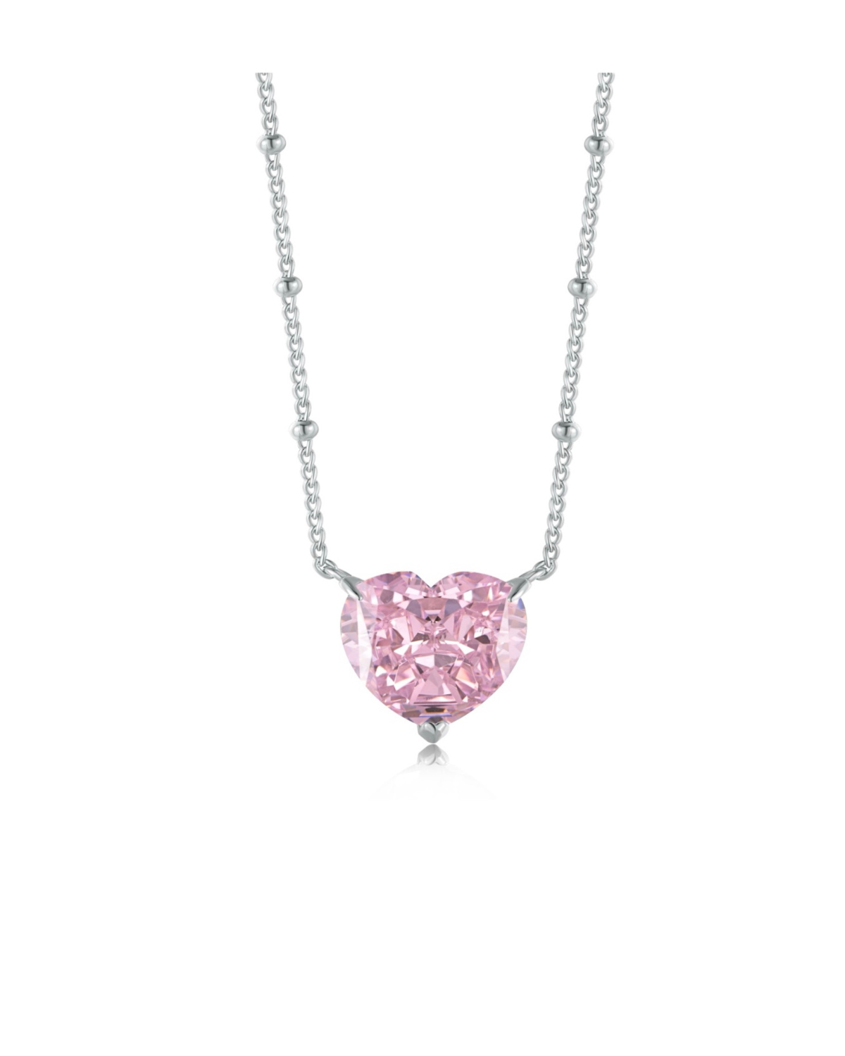Bold Heart Necklace in Pink