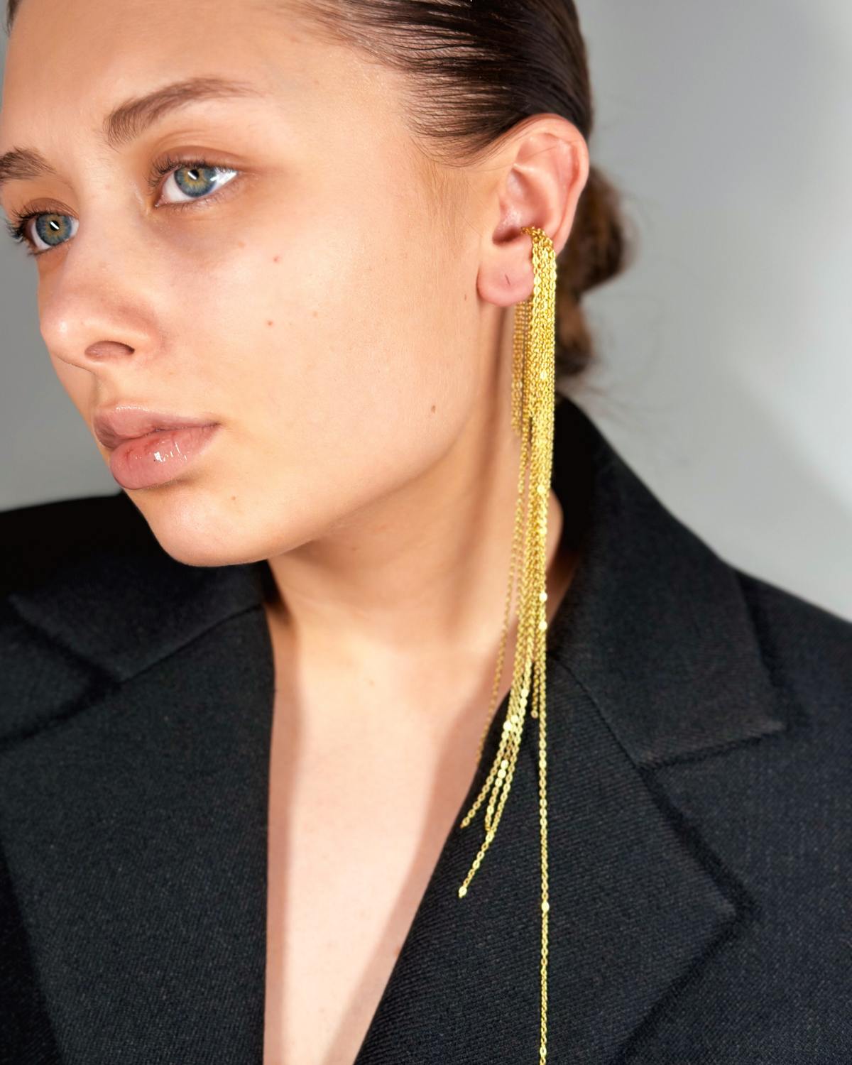 Chain Long Ear Cuff