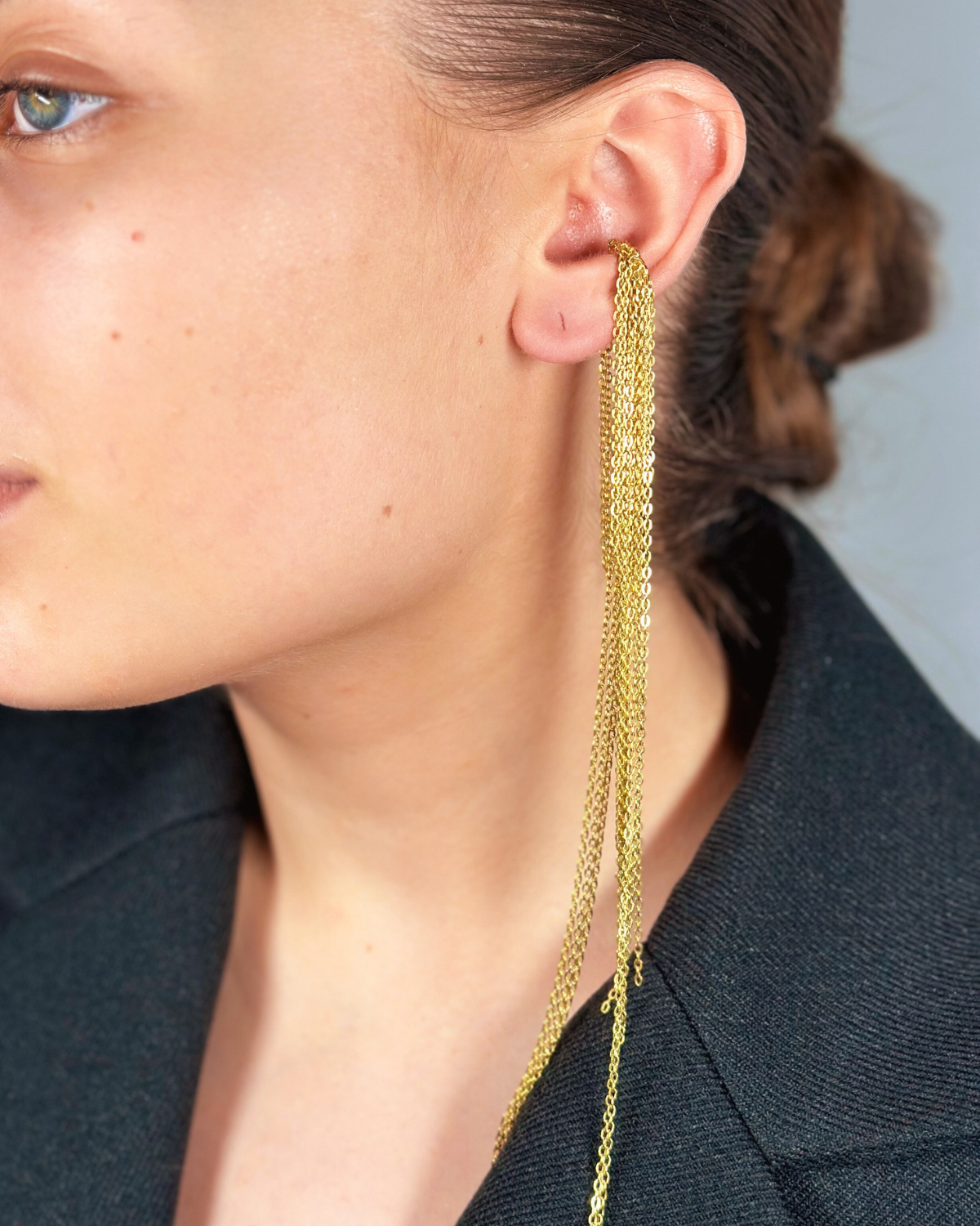 Chain Long Ear Cuff