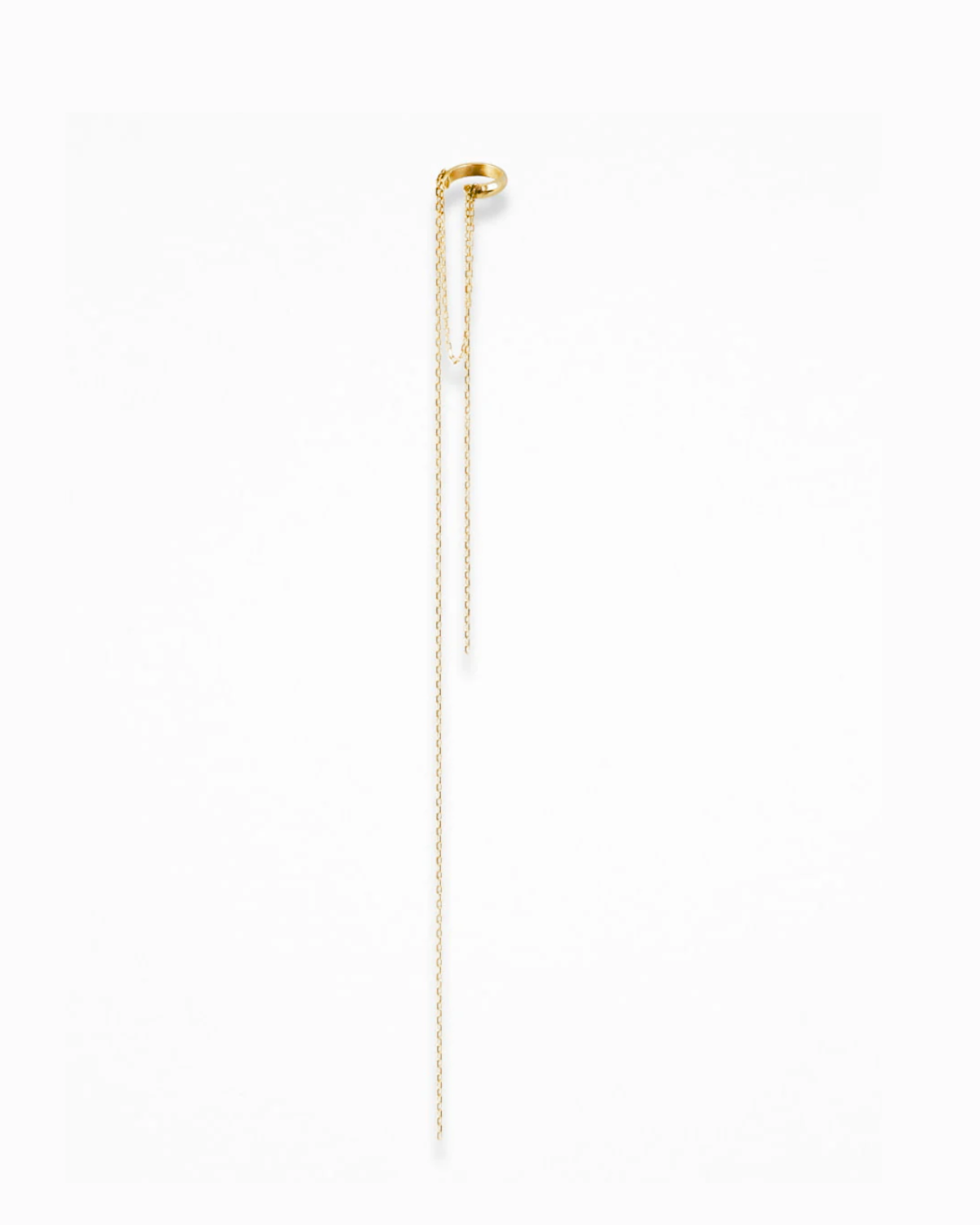 Linear Drop Ear Cuff silver