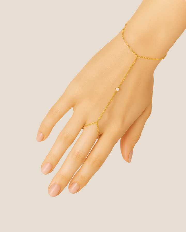 Linear Hand Chain Bracelet