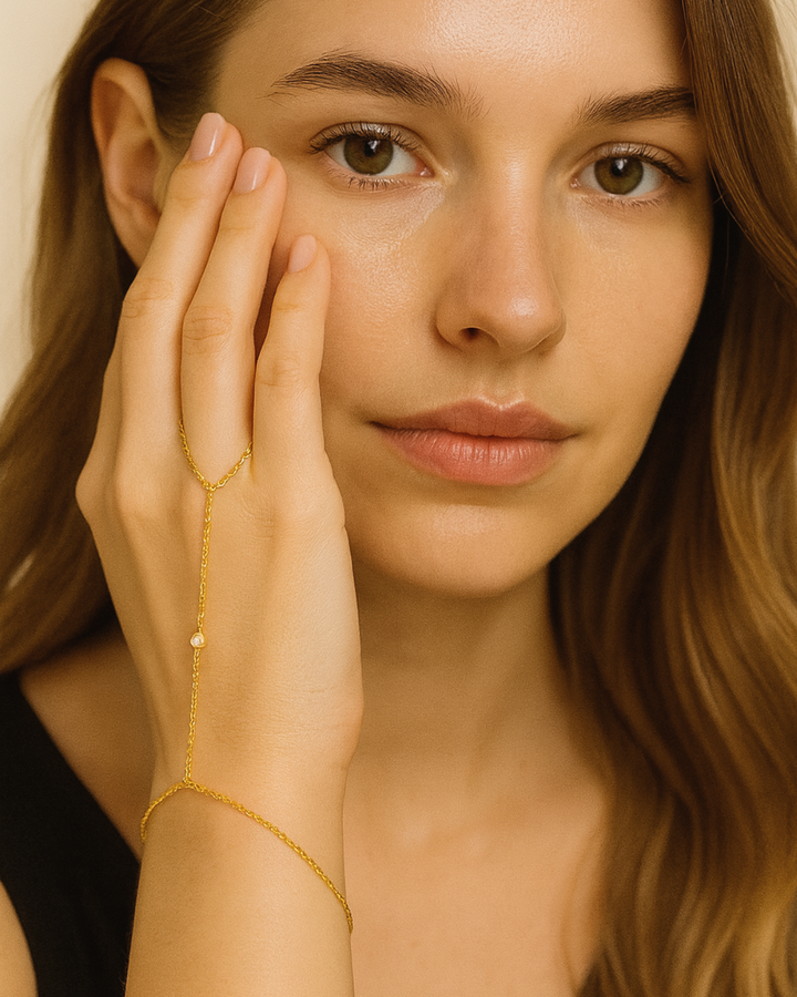Linear Hand Chain Bracelet