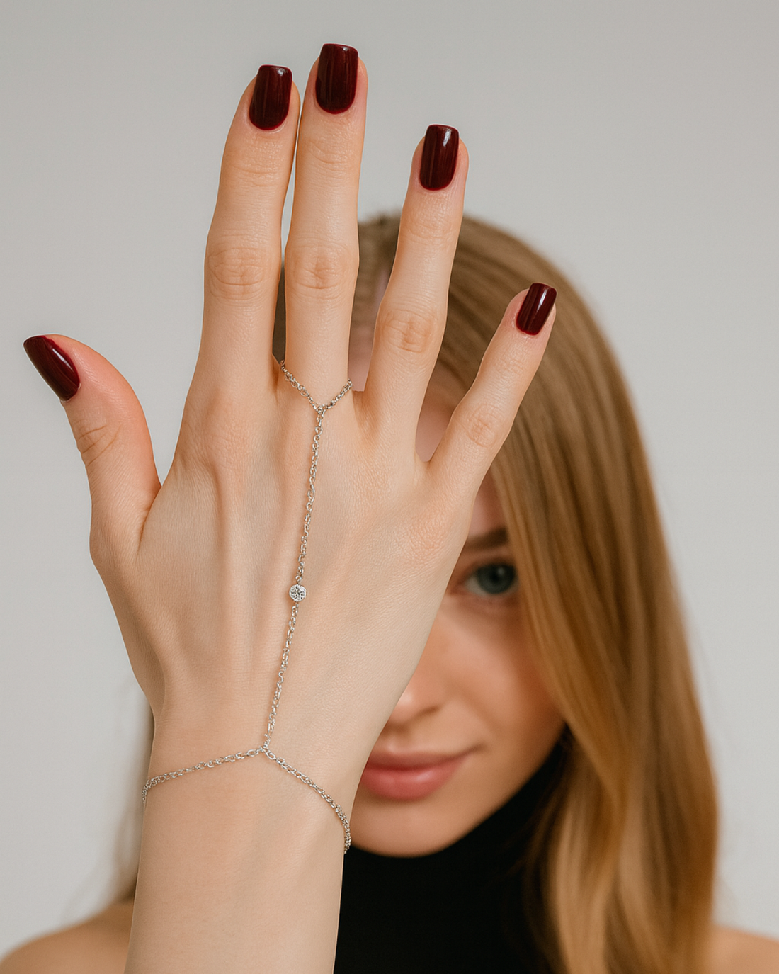 Linear Hand Chain Bracelet